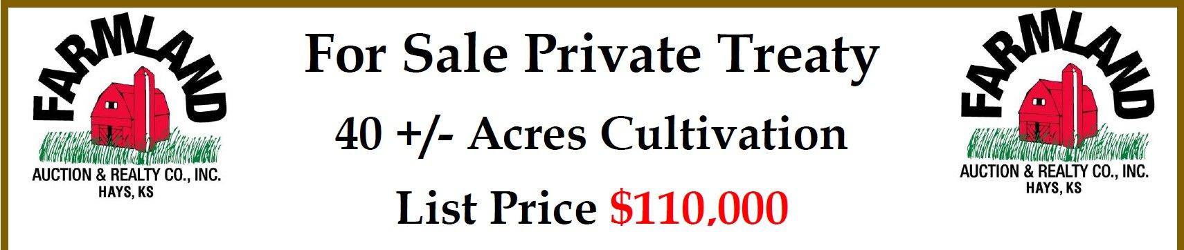 *SOLD* 40 +/- Acres of Cultivation