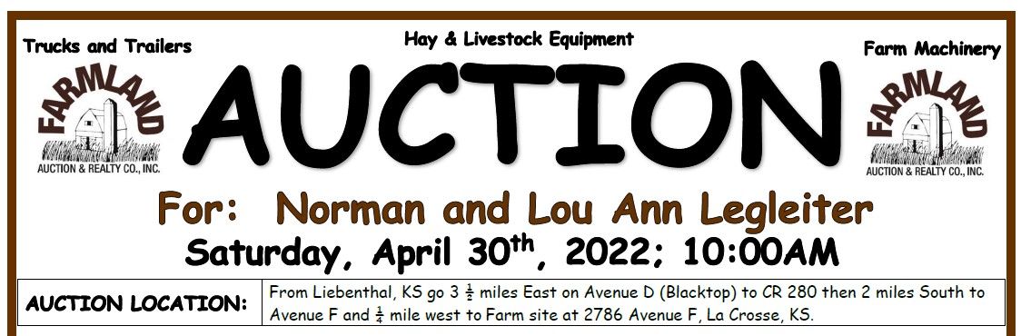 Auction flyer for Auction: April 30th, 2022